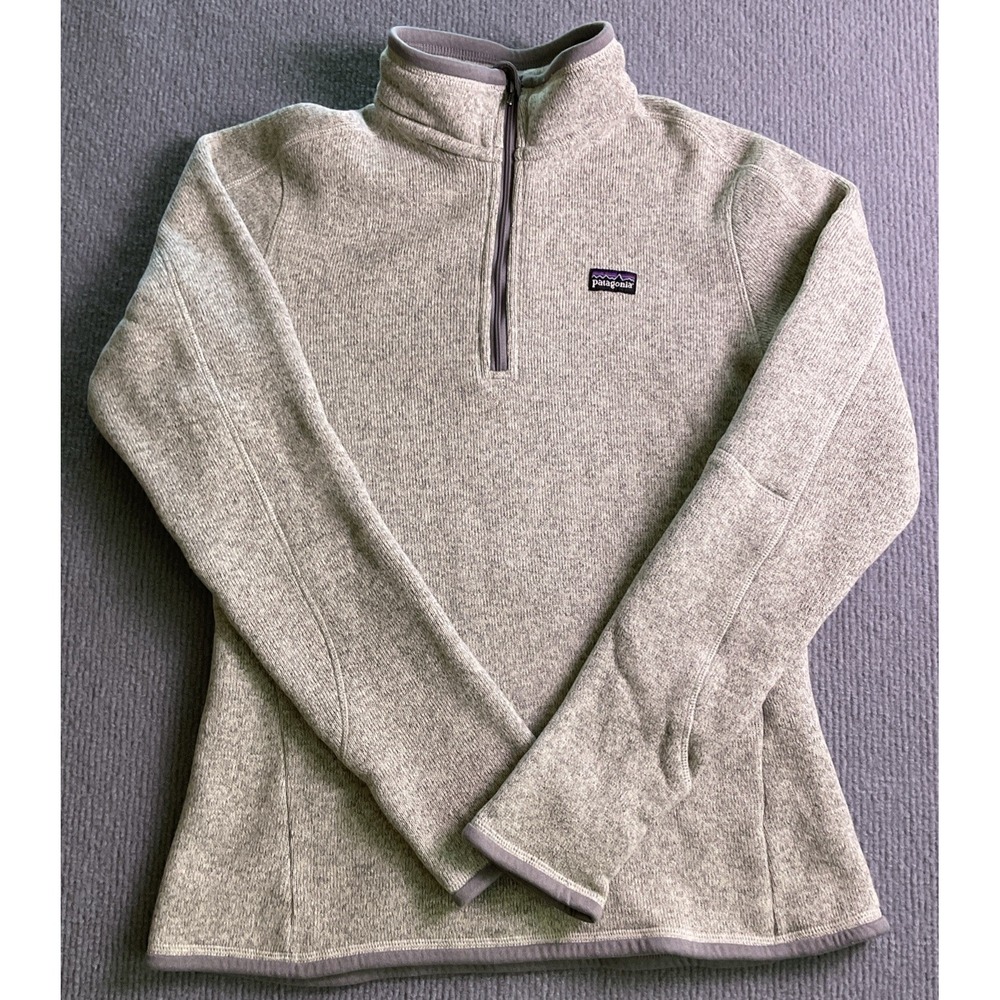 Patagonia Better Sweater 1/4 Zip Jacket Pullover Women's Medium Grey Fleece